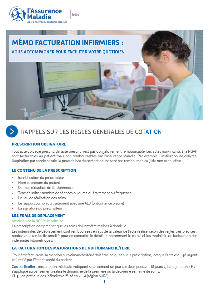 Mémo Facturation infirmiers
