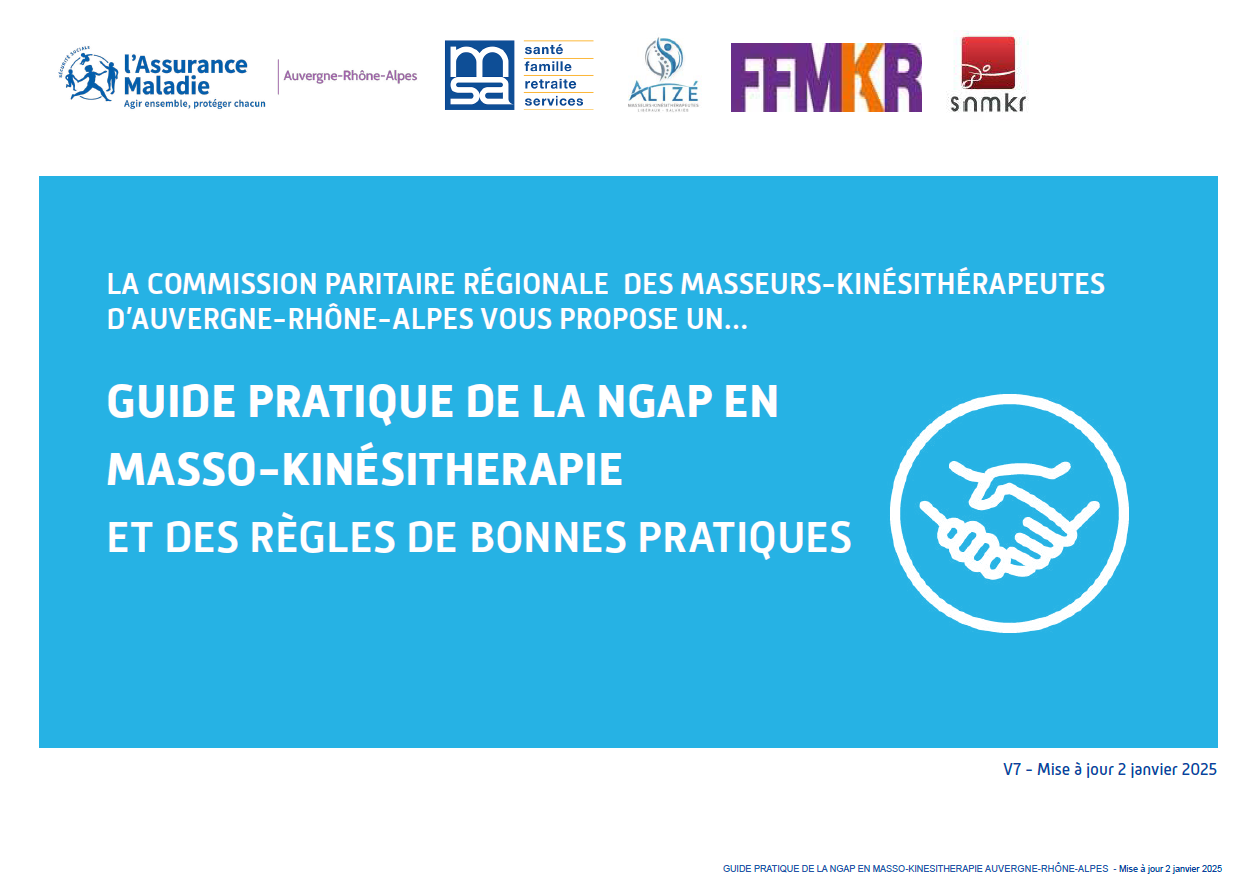 Guide pratique de la NGAP en masso-kinésithérapie et des règles de bonnes pratiques