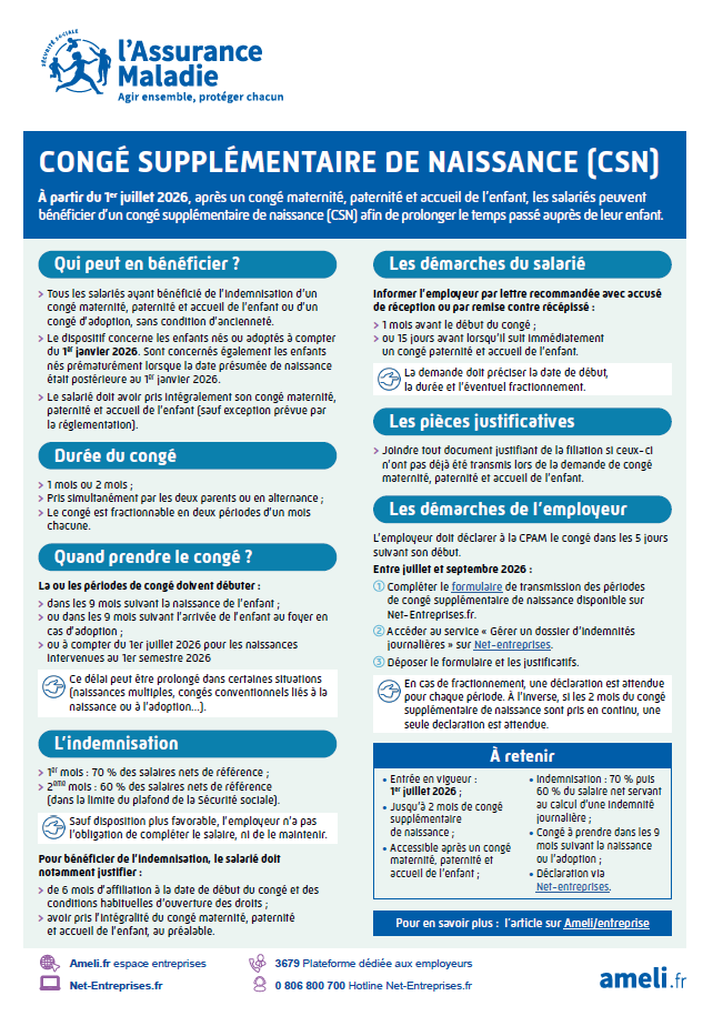 Congé supplémentaire de naissance