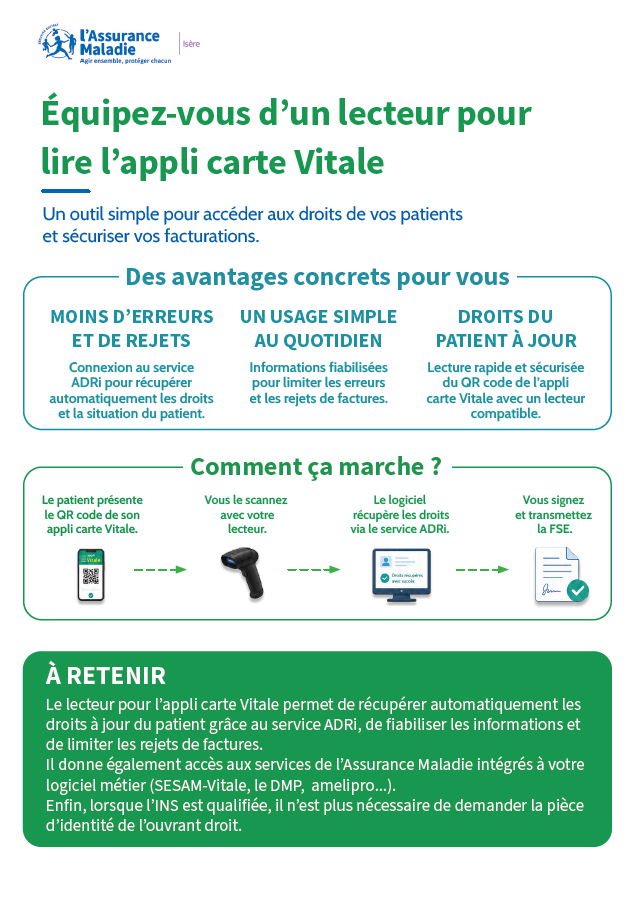 Équipez-vous d'un lecteur pour lire l'appli carte Vitale