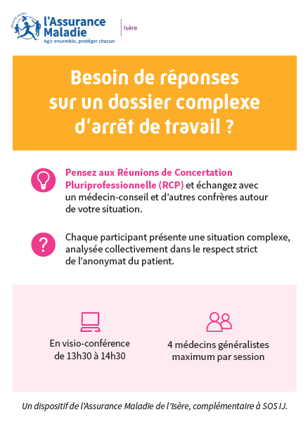 Inscriptions RCP (Réunions de Concertation Pluriprofessionnelle)
